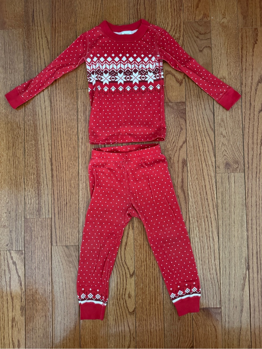 Hanna Andersson Red Fair Isle Pajama Set